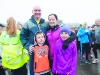 Jason Hughes with Andrea, Alfie and Hazel Hughes, at the Monaghan Phoenix AC Goal Mile, at the Beech Hill Running track on St Stephen's Day. Â©Rory Geary/The Northern Standard