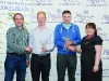 At the presentation of the awards for Overall Runner-up in the The Hillgrove Hotel Monaghan Stages Rally 2016 were (L-R) Brendan Flynn, Clerk of the Course, Sam Moffett, James Fulton and Linda Scott, The Hillgrove Hotel.