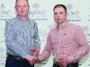 Diarmuid Leane, left, making the presentation for 3rd in Class 12 to Bryan Jardine. Missing from photo is Lloyd Cochrane. Â©Rory Geary/The Northern Standard