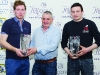 Winners of Class 4, Shane Maguire, left and Mac Kierans, receiving their awards from Thomas Treanor, centre. Â©Rory Geary/The Northern Standard