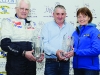 Thomas Treanor, centre, presenting winners of Class 3 Roger Kennedy and Wendy Blackledge with their awards. Â©Rory Geary/The Northern Standard