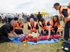 Members of the Monaghan Civil Defence giving a demonstration of first aid during the day. Â©Rory Geary/The Northern Standard