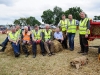 Some of the members of the Monaghan Veteran & Vintage Club club taking a break after working the threshers during the day. Â©Rory Geary/The Northern Standard