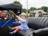 Elena McSkeane behind the wheel of a vintage Ford at the Monaghan Veteran & Vintage Club vintage rally, which was held last Sunday in Clontibret. Â©Rory Geary/The Northern Standard