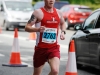 Winner of the 5 Mile race Dermot Mathers, as he approached the finishline. Â©Rory Geary/The Northern Standard
