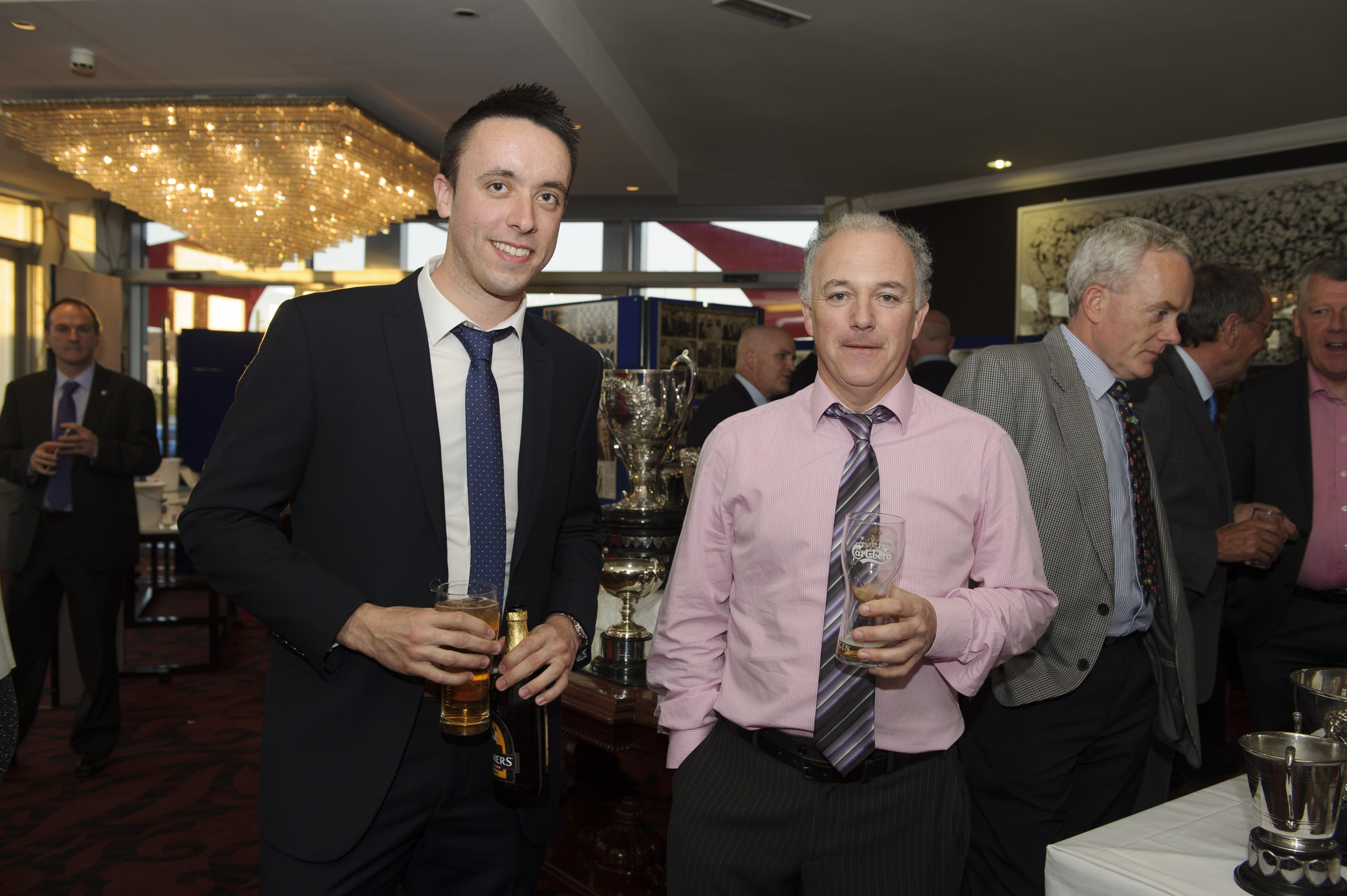 Martin Connolly and Michael Conlon at The Hillgrove Hotel for the Monaghan Motor-club 60th gala ball. Â©Rory Geary/The Northern Standard