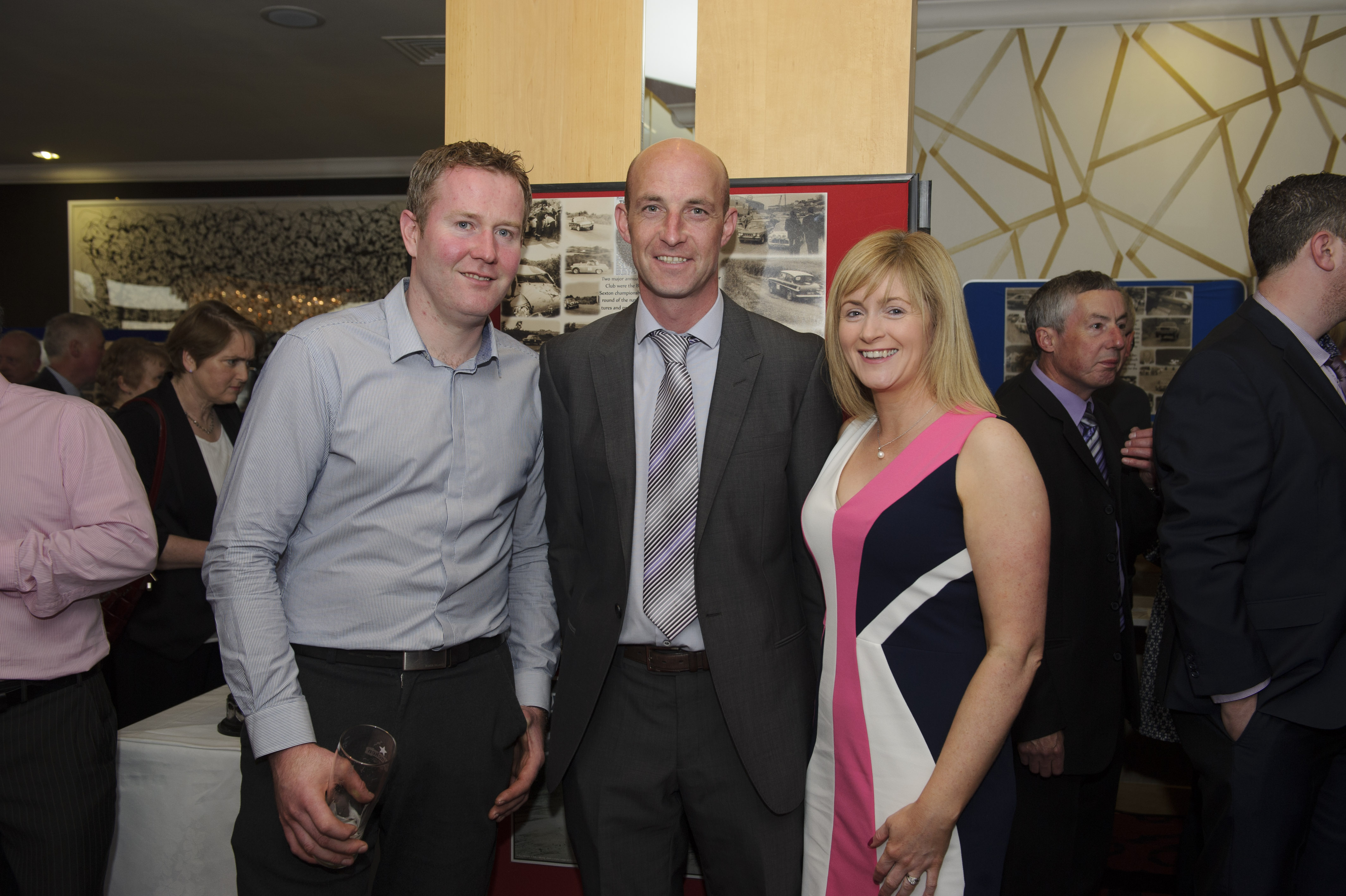 At the Hillgrove Hotel for the Monaghan Motor-club 60th Gala Ball, last weekend were (L-R) David Smith with Martin and Siobhan McPhillips. Â©Rory Geary/The Northern Standard
