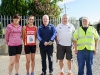 At The Ned Run were (L-R) Sarah Flanagan, Nicola Flanagan, Michael Owen McMahon, Eugene McKenna and Sean Murphy. Â©Rory Geary/The Northern Standard