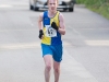 Shane Brady from Clones AC, approaching the finishline to win The Ned Run. Â©Rory Geary/The Northern Standard