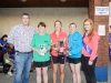 At the presentation of the prizes to the ladies winners of The Ned Run were (L-R) Stephen McKenna, Helen McCrystal, 2nd, Monaghan Phoenix AC, Nicola Flanagan, winner, Blayney Rockets, Valarie Groake 3rd and Shauna McAree, Tydavnet Show Queen. Â©Rory Geary/The Northern Standard