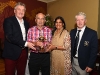 Pictured is overall winner of the Oliver Brady Memorial Cup, Seamus Deery who received his award from Barry Healy (Sposnor), Rita Shah (Shabra Plastics) and John Heffernan (Captain) Â©Northern Standard