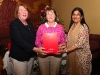 Pictured is Kathleen Cadden who was Rossmore Ladies Day 2 winner at the Oliver Brady Memorial Golf Tournament receiving her award from Mary McGann and Rita Shah. Â©Northern Standard