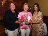 Rossmore Ladies captain, Mary McGann and Rita Shah (Shabra Plastics) present Mary Cully on winning the category 3 competition at the Oliver Bray Memorial Cup. Â©Northern Standard