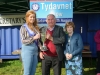 Tydavnet Show Queen Shauna McAree, left and President of Tydavnet Show, Mary Sherry, right, presenting Michael McQuillian with the Patton Cup for Potatotes and Seeds. Â©Rory Geary/The Northern Standard