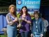 Tydavnet Show Queen Shauna McAree, left and President of Tydavnet Show, Mary Sherry, right, presenting Margo Smyth with the Paul Carey Cup for Homebaking. Â©Rory Geary/The Northern Standard