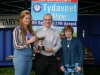 Tydavnet Show Queen Shauna McAree, left and President of Tydavnet Show, Mary Sherry, right, presenting the Sean Boylan Cup for Photography (Open) to Mark Snowden. Â©Rory Geary/The Northern Standard