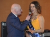 Sean McCaffrey, interviewing Makaela Murphy, at the Tydavnet Show Queen competition. Â©Rory Geary/The Northern Standard