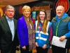 Pictured with Arts Minister Heather Humphreys - Padraig Watters, Chloe Keenan, Scotstown and Peadar Lafferty, Breifni Blues, at the Ulster Special Olympics Advancement Bowling Event, staged at GR8 Entertainment Complex, Monaghan Road Business Park Castleblayney. Picture: Jimmy Walsh
