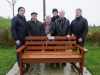 At the unveiling of a bench in memory of Benny McKenna, who started the Christmas Day Swim at Emy Lake, was Benny's wife Veronica and son Conleith, with members o fthe Donagh Development Association, who had the bench placed at the lake. In photo are (L-R) John Sherry, Seamus McAree, Veronica and Conleith McKenna, Pat McKenna and Aidan McKenna. Â©Rory Geary/The Northern Standard
