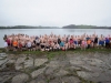 The group that took part in the Christmas Day Swim at Emy Lake in aid of the Monaghan Parents and Friends, at the swim. Â©Rory Geary/The Northern Standard