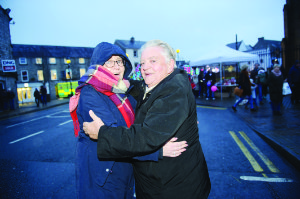 Kate Lappin and Pat Deery at the Monaghan Town Christmas Lights Switch-On event last Sunday. Â©Rory Geary/The Northern Standard