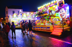 Some of the fairground attractions at the Monaghan Town Christmas Lights Switch-On. Â©Rory Geary/The Northern Standard