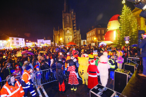 Some of the crowd that attended the Monaghan Town Christmas Lights Switch-On event last Sunday evening. Â©Rory Geary/The Northern Standard