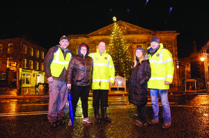 Some of the group that helped organise the Monaghan Town Christmas Lights Switch-On event were (L-R) Charlie Cawley, Colette Smyth, Paul McGeown, Annette Lappin and Robbie Healy. Â©Rory Geary/The Northern Standard