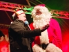 Santa speaking with Sean McCaffrey, when he attended the Monaghan Town Christmas Lights Switch-On event. Â©Rory Geary/The Northern Standard