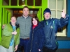 Tommy Bowe with Stephen and Mairead Kernaghan and Hugh Coyle, when he switched on the Monaghan Town Christmas Lights. Â©Rory Geary/The Northern Standard