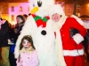 Frosty and Mrs Claus with one of the attendance at the Monaghan Town Christmas Lights Switch-On. Â©Rory Geary/The Northern Standard