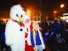 Frosty and Mrs Claus with one of the attendance at the Monaghan Town Christmas Lights Switch-On. Â©Rory Geary/The Northern Standard